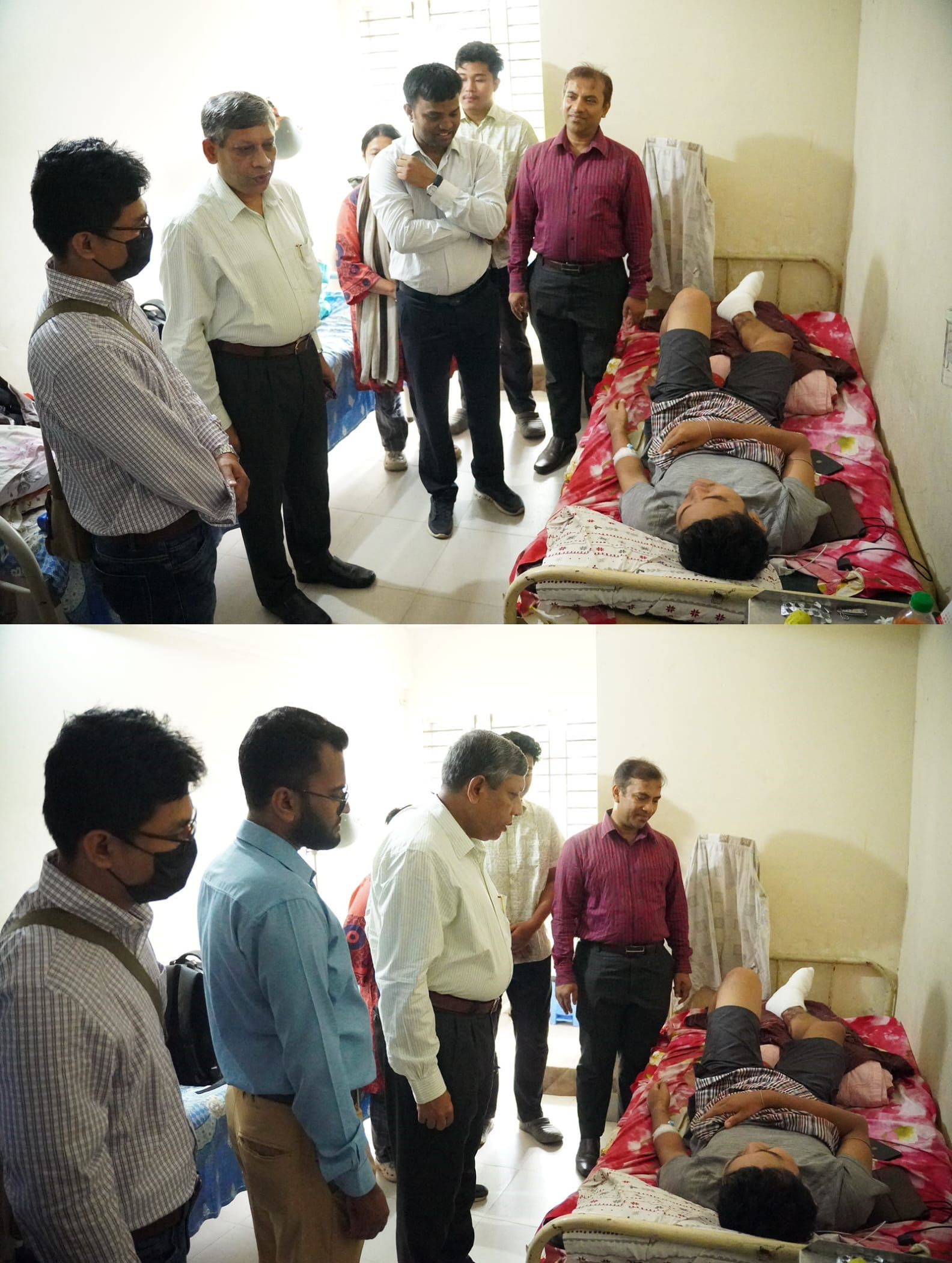 রাবিপ্রবি'র মাননীয় ভাইস-চ্যান্সেলর প্রফেসর ড. জয়নুল আবেদীন সিদ্দিকী মহোদয় আজ সকাল ৯:০০ ঘটিকায় রাঙ্গামাটি জেনারেল হাসপাতালে চিকিৎসাধীন বিশ্ববিদ্যালয়ের সিএসই বিভাগের ৭ম ব্যাচের স্নাতক (সম্মান) শেষ বর্ষের শিক্ষার্থী প্রজ্ঞাপন চাকমাকে দেখতে যান